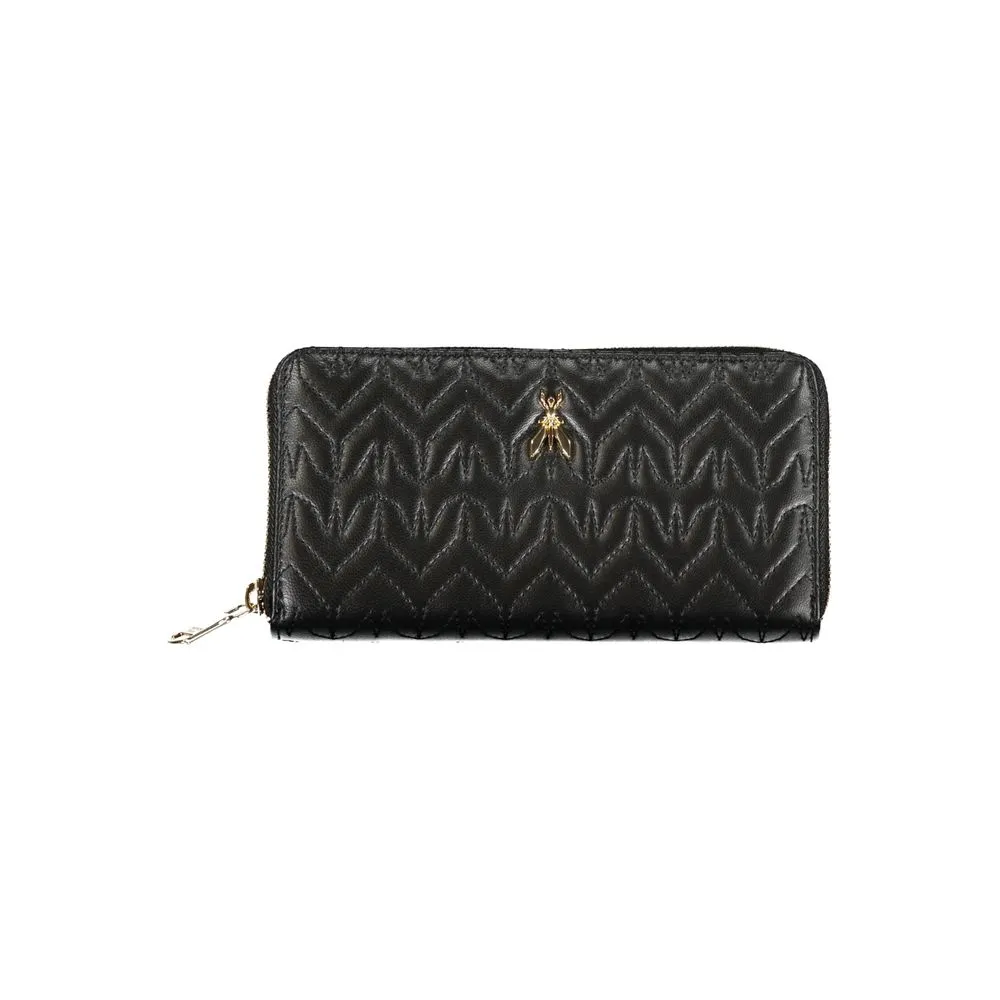 Elegant Black Wallet with Contrasting Details sold by Louxly