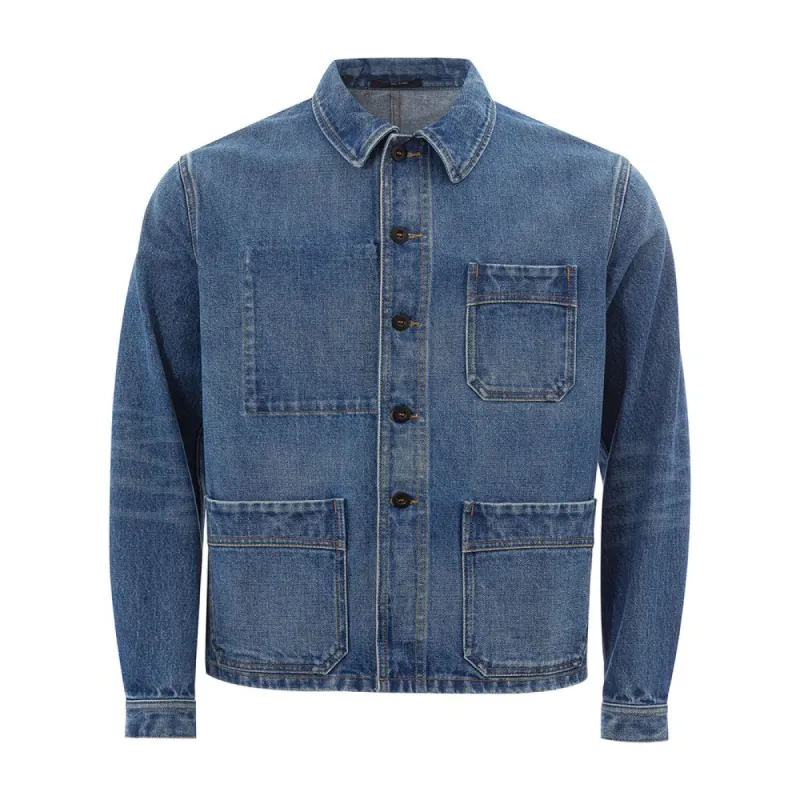 Elegant Multicolor Denim Jacket for Men sold by Louxly