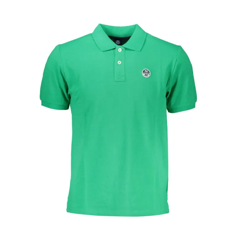 Green Cotton Polo Shirt sold by Louxly