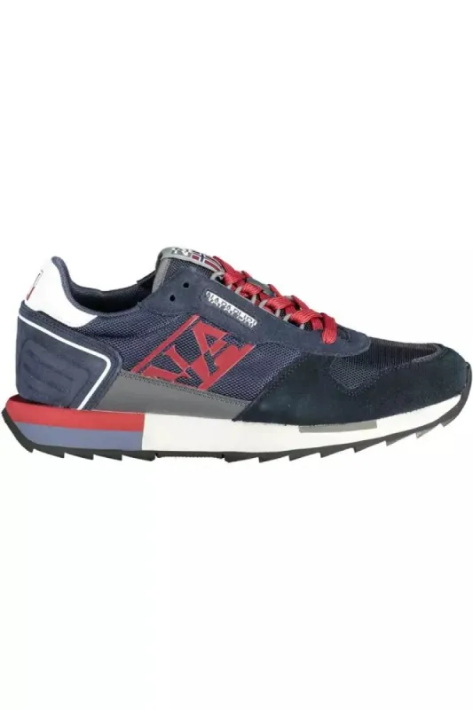 Blue Leather Men Sneaker sold by Louxly