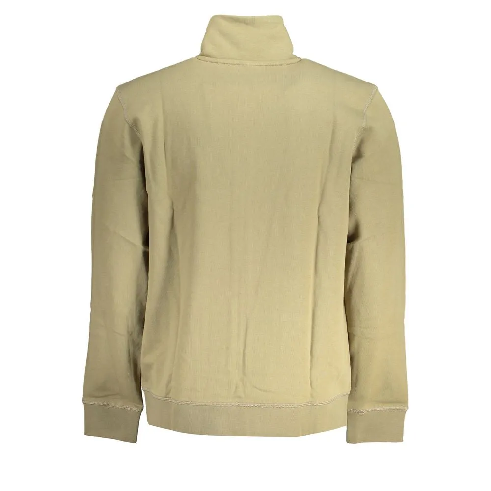 Elegant Green Zip Sweater with Logo Detail sold by Louxly product image thumbnail 2