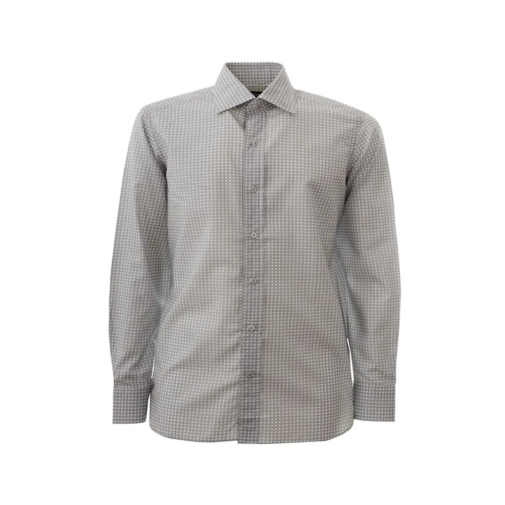 Elegant Cotton Gray Shirt for Men sold by Louxly