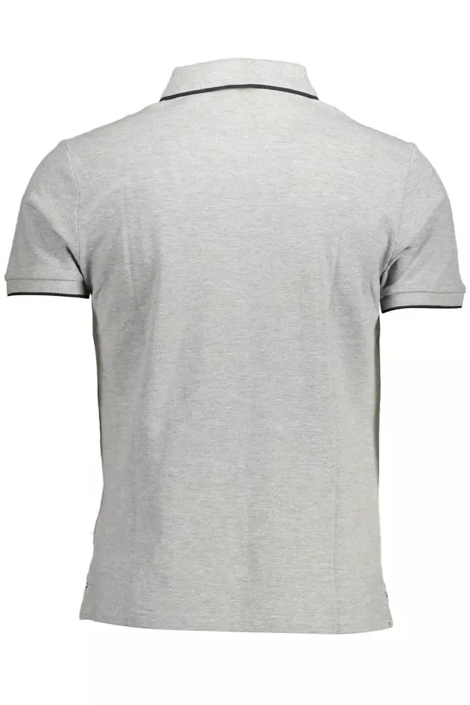 Elegant Gray Contrast Detail Polo Shirt sold by Louxly product image thumbnail 2