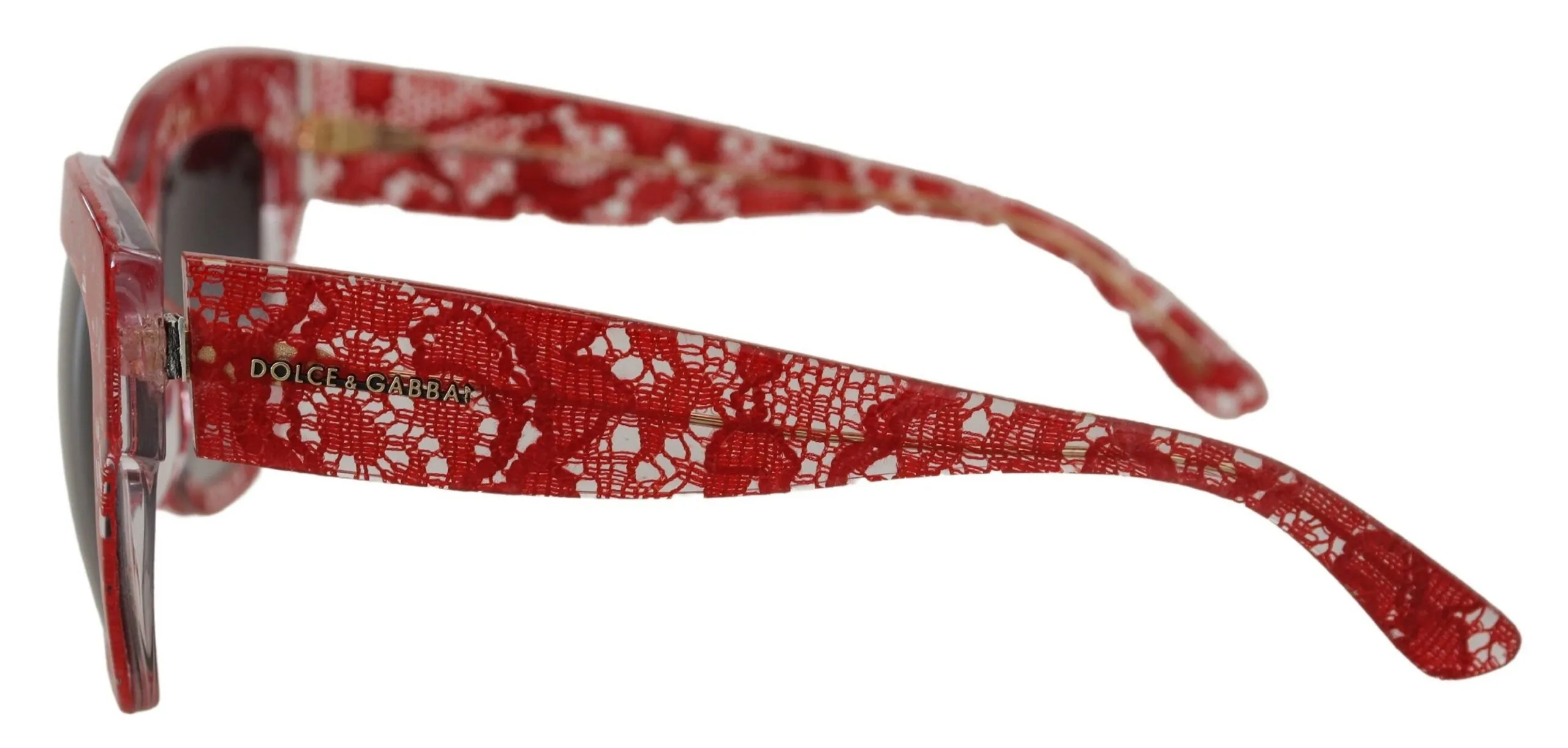 Elegant Red Lace Detail Sunglasses sold by Louxly product image thumbnail 3