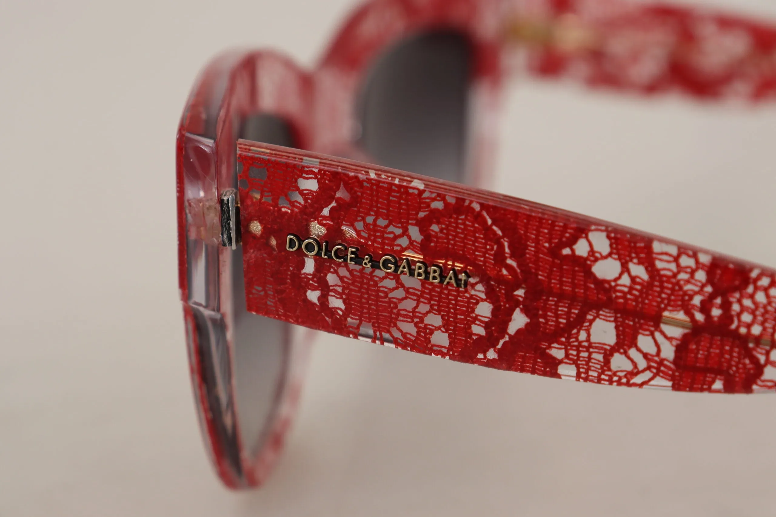 Elegant Red Lace Detail Sunglasses sold by Louxly product image thumbnail 5