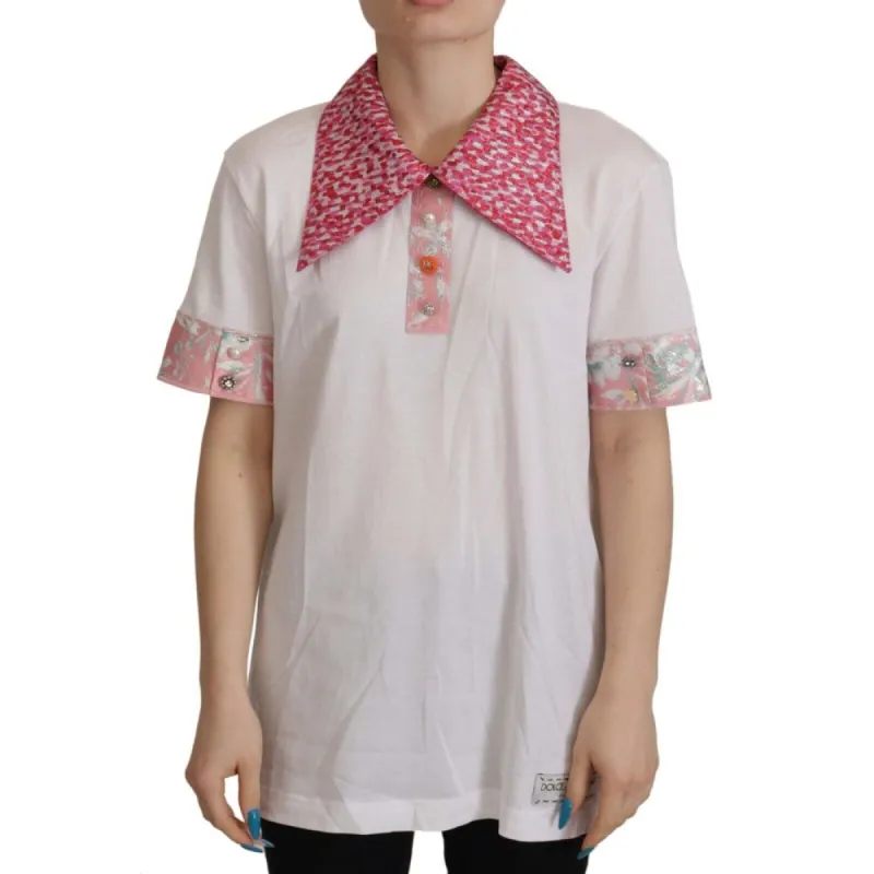 White Cotton Polo Shirt sold by Louxly
