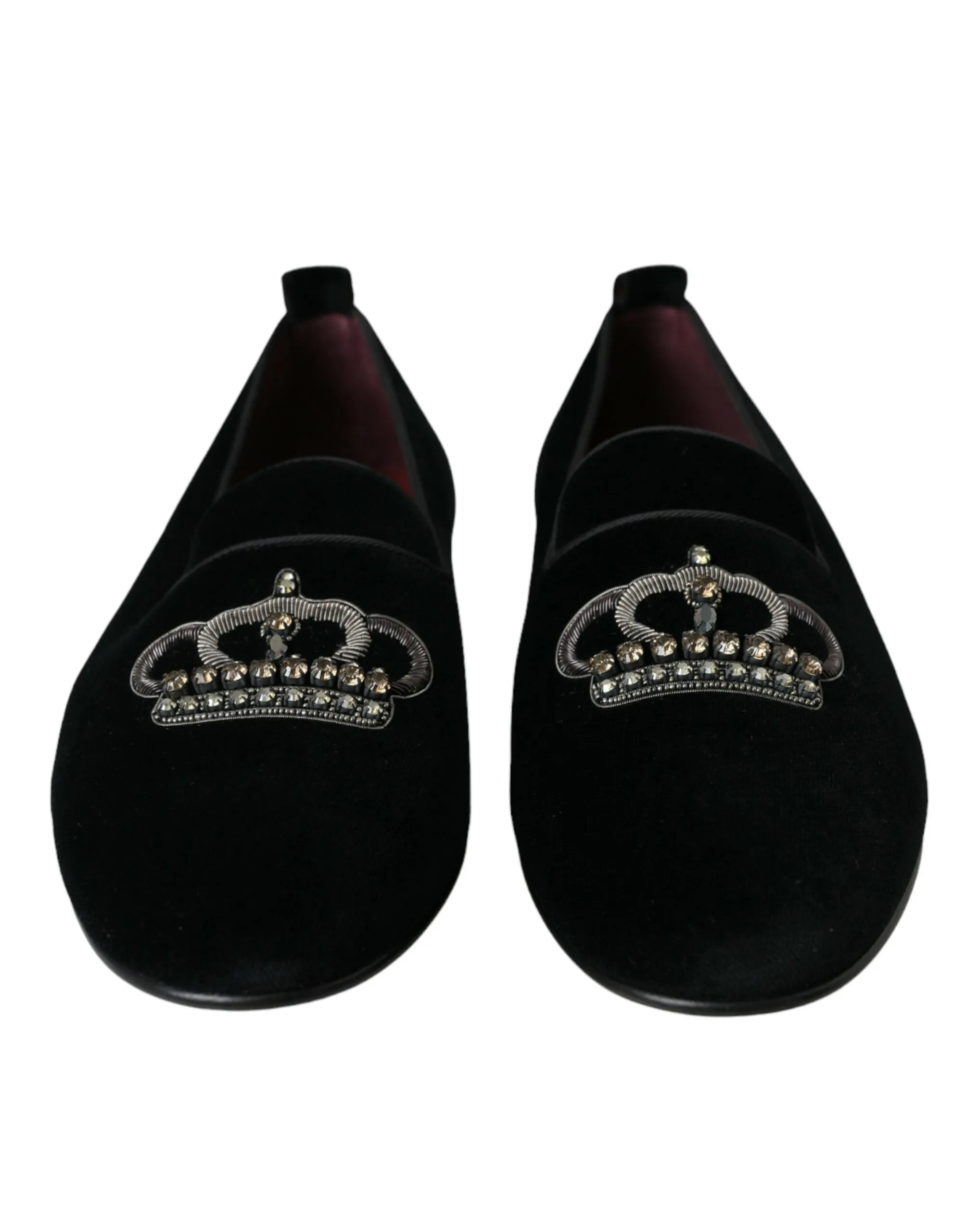 Black Velvet Crystal Crown Men Loafers Shoes sold by Louxly product image thumbnail 2