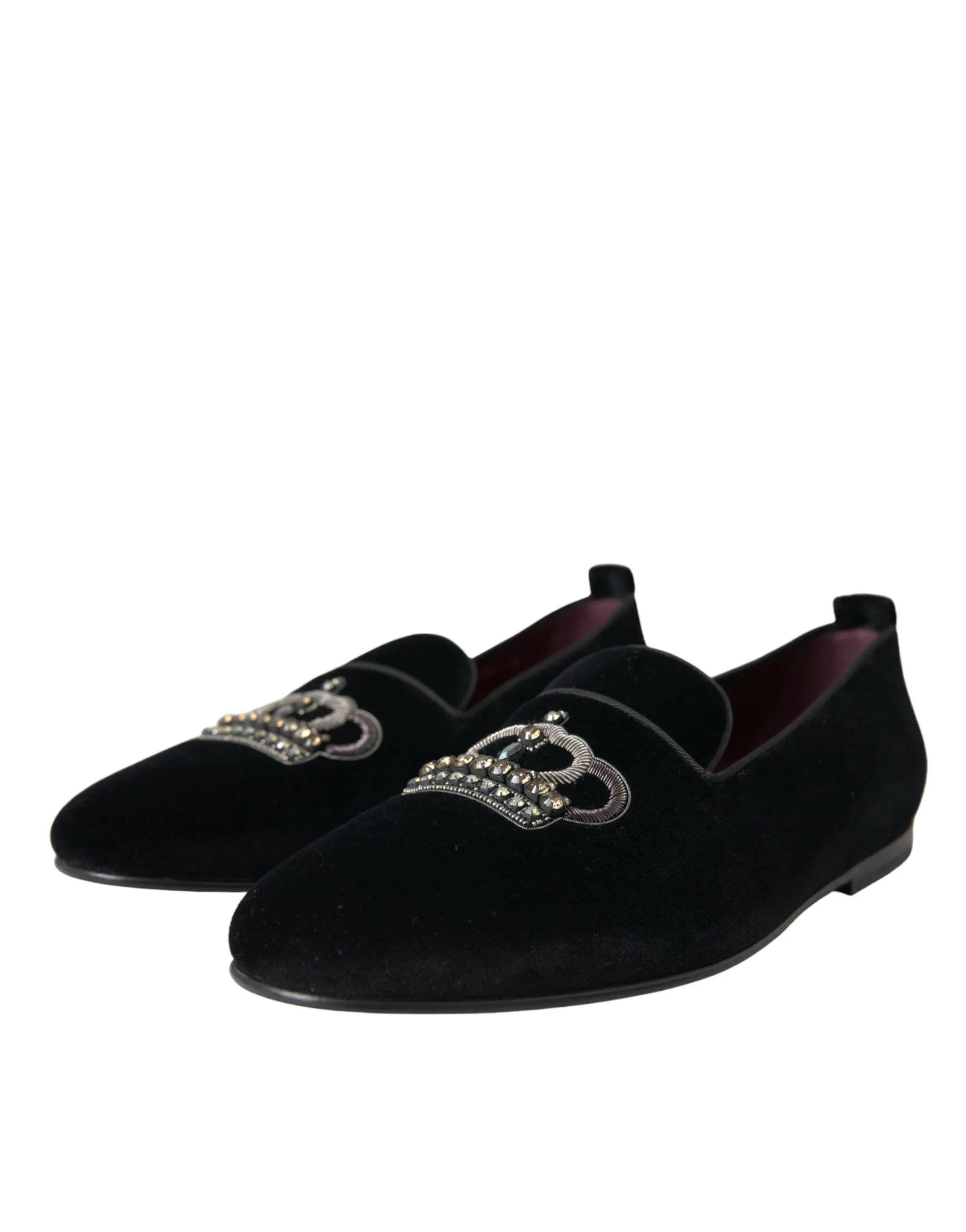 Black Velvet Crystal Crown Men Loafers Shoes sold by Louxly product image thumbnail 3