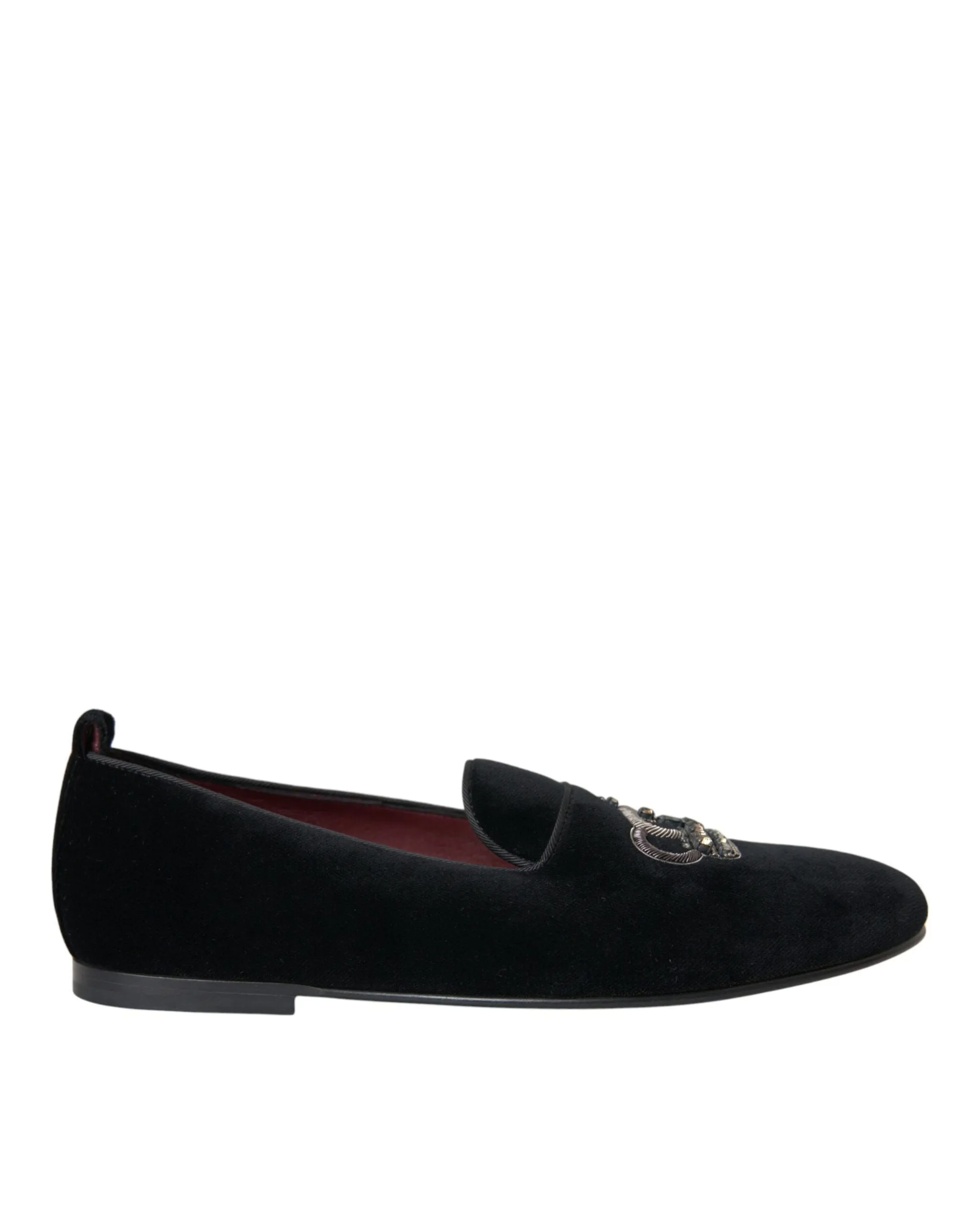 Black Velvet Crystal Crown Men Loafers Shoes sold by Louxly