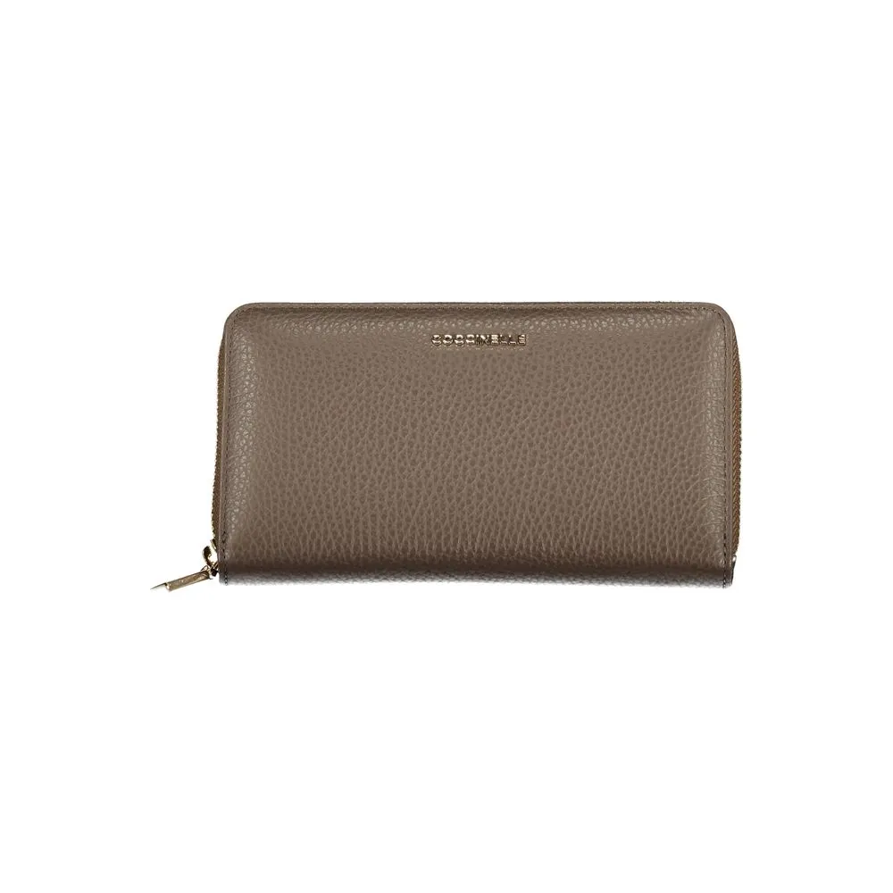 Chic Brown Leather Wallet with Ample Space sold by Louxly