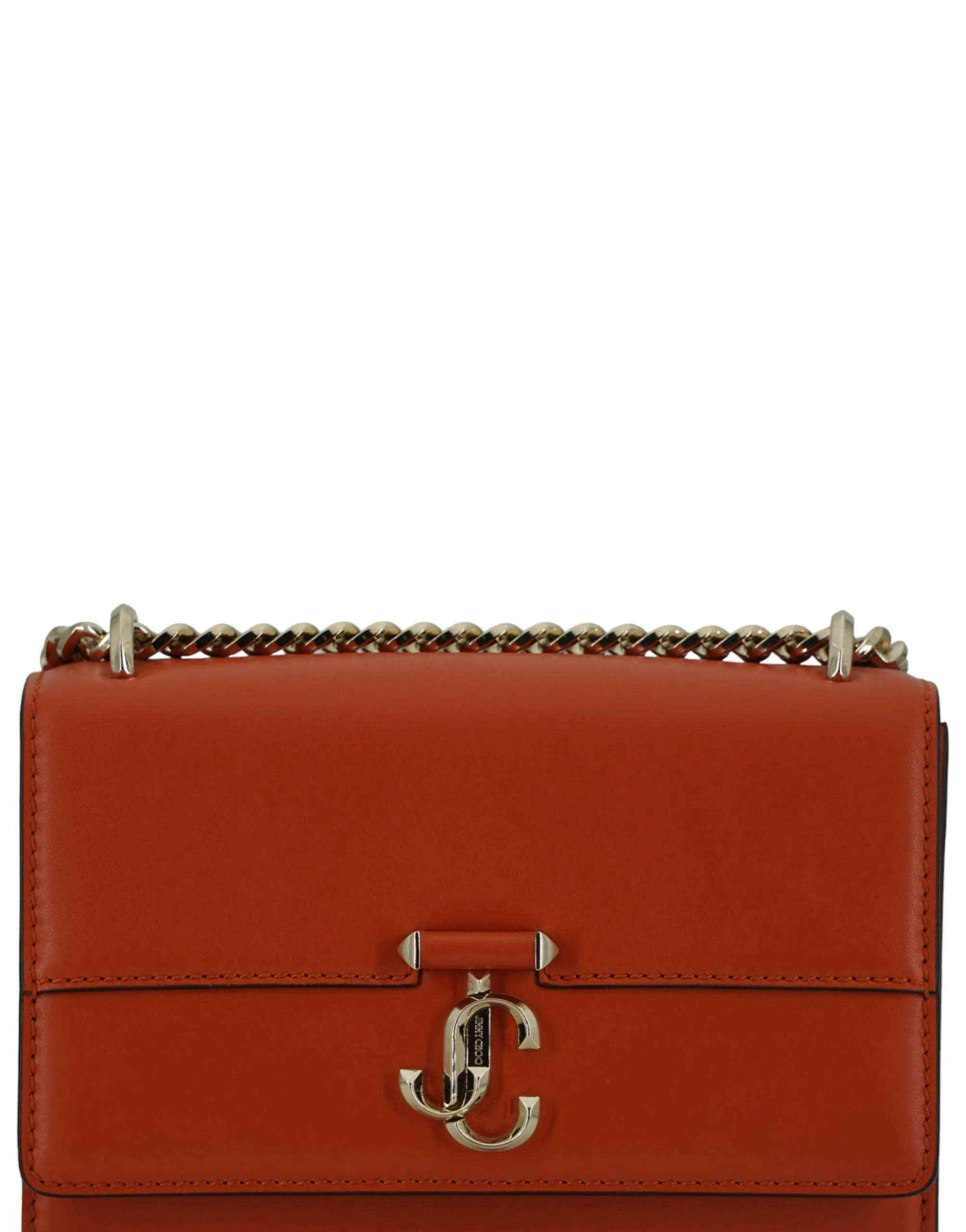 Dark Orange Calf Leather Shoulder Bag sold by Louxly product image thumbnail 3