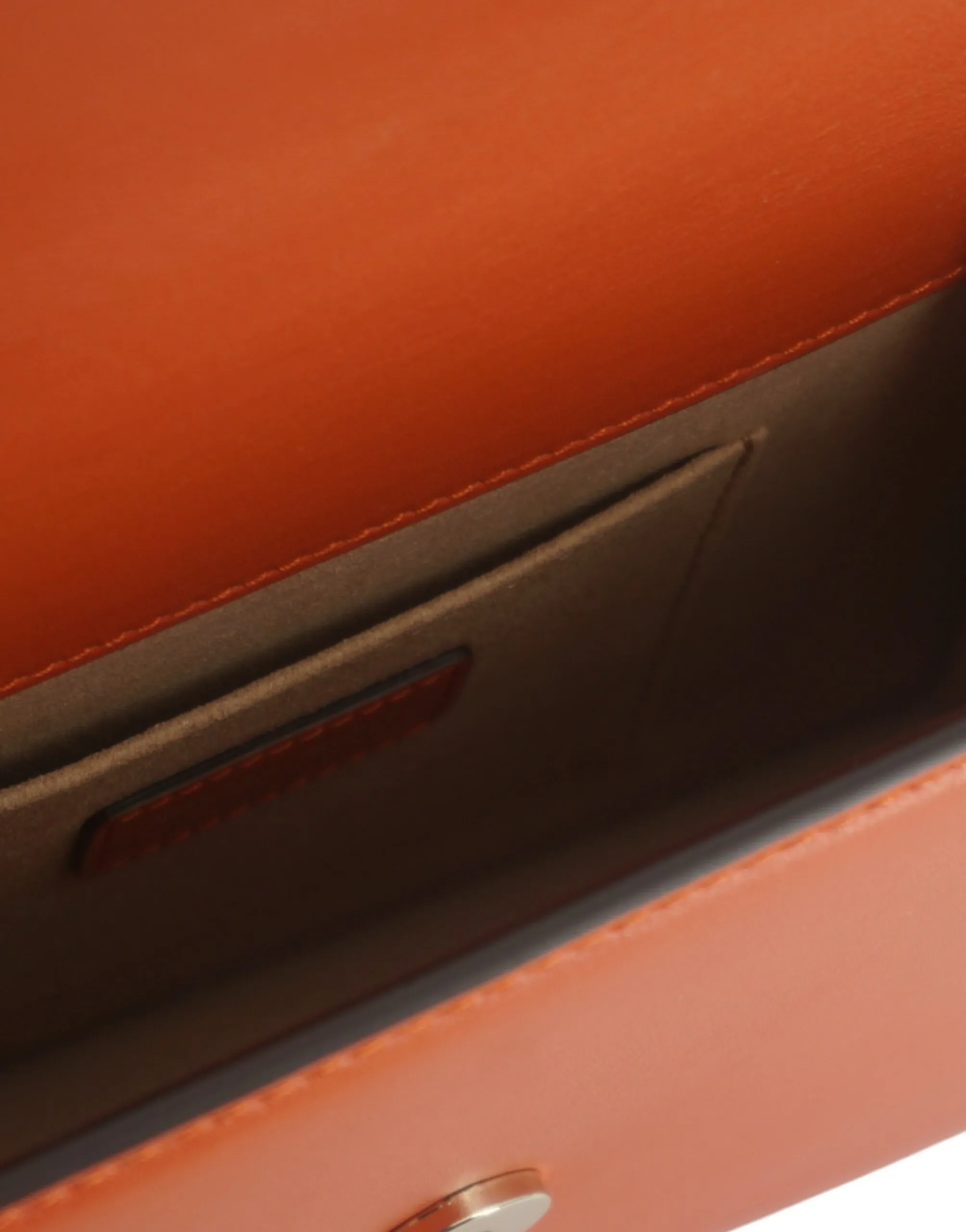 Dark Orange Calf Leather Shoulder Bag sold by Louxly product image thumbnail 4