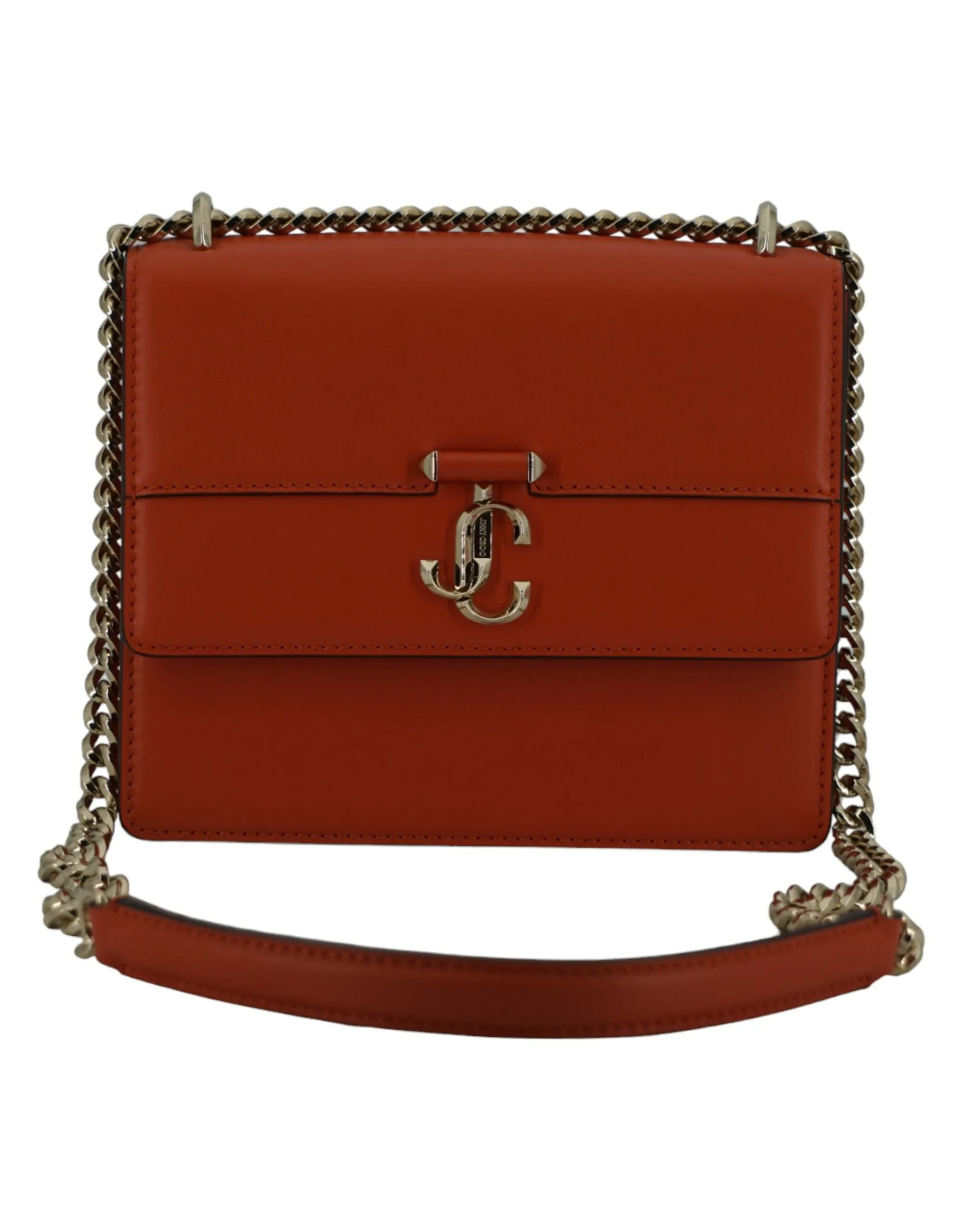 Dark Orange Calf Leather Shoulder Bag sold by Louxly