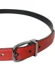 Red Leather Silver Metal Buckle Belt Men sold by Louxly