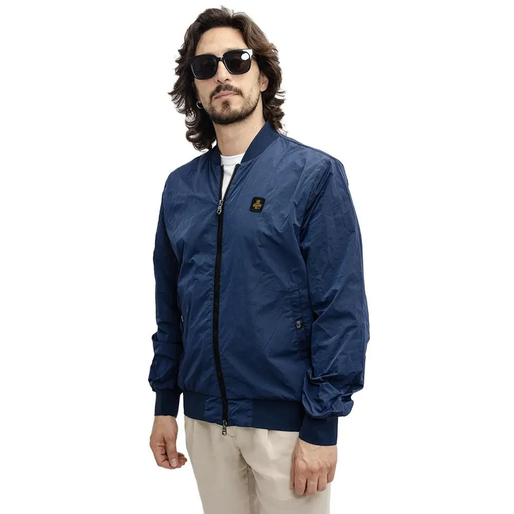 Elevated Casual Blue Bomber Jacket sold by Louxly product image thumbnail 3