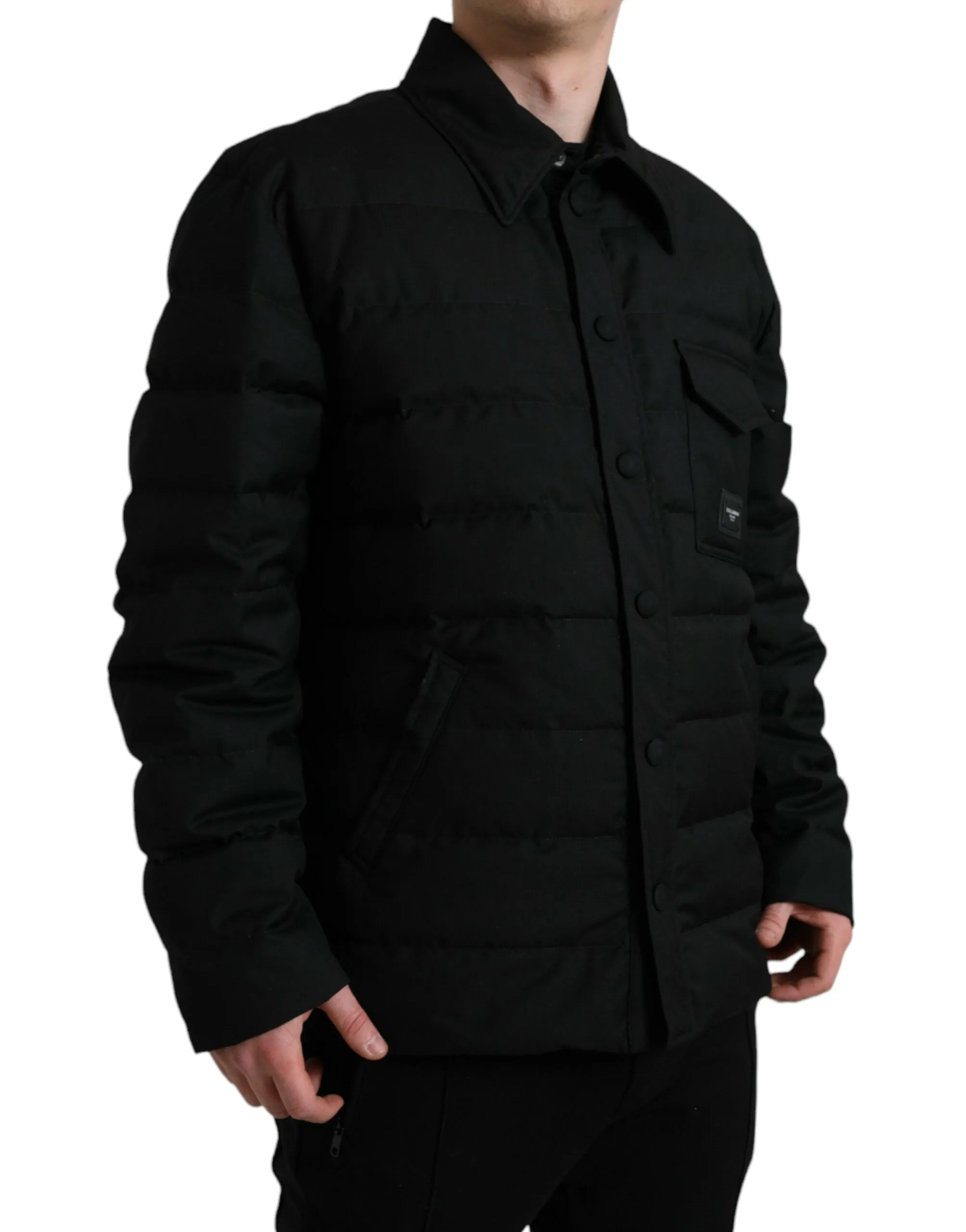 Elegant Black Padded Parka Jacket sold by Louxly product image thumbnail 2