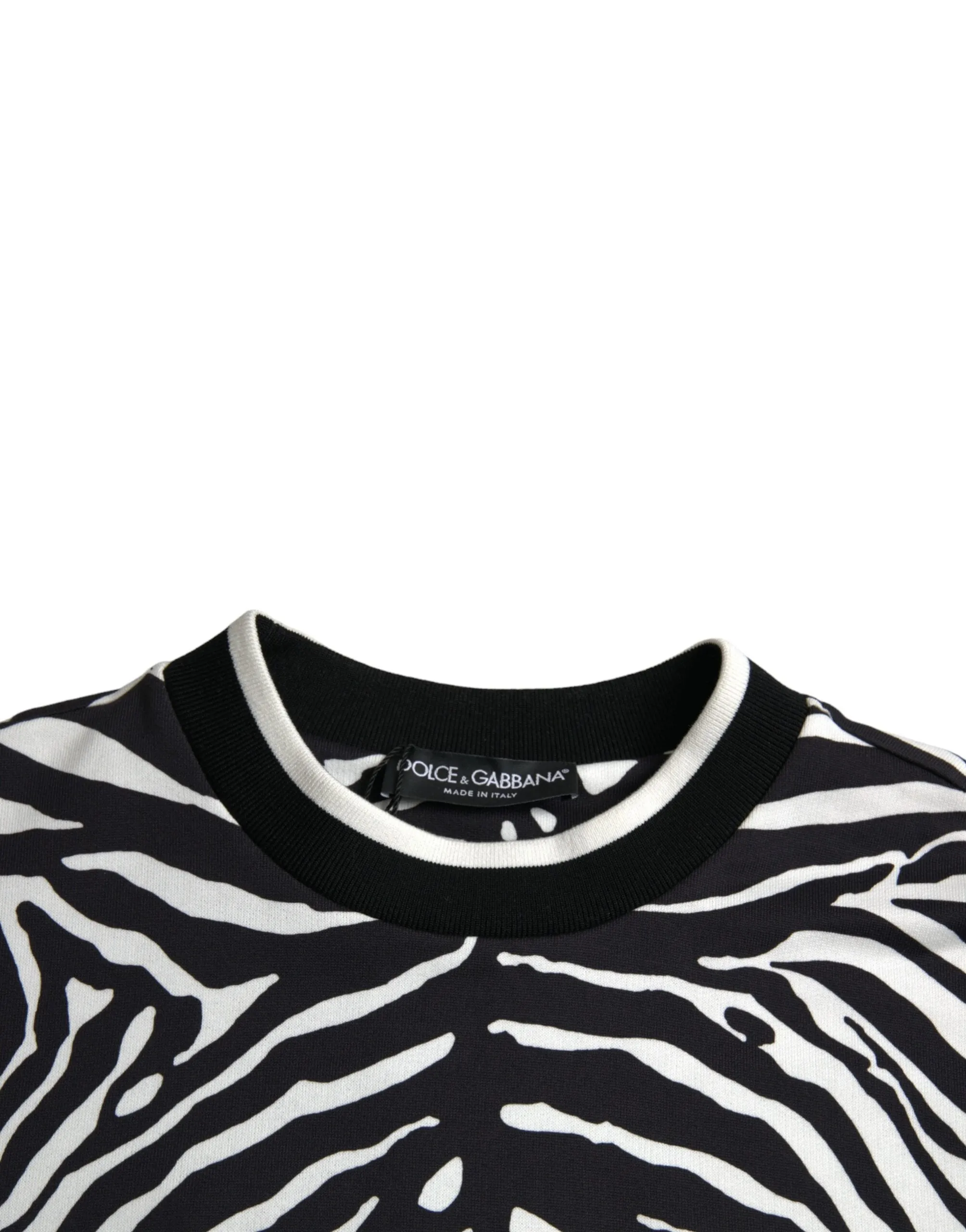 Black White Cotton Zebra Tree Crew Neck Sweater sold by Louxly product image thumbnail 3