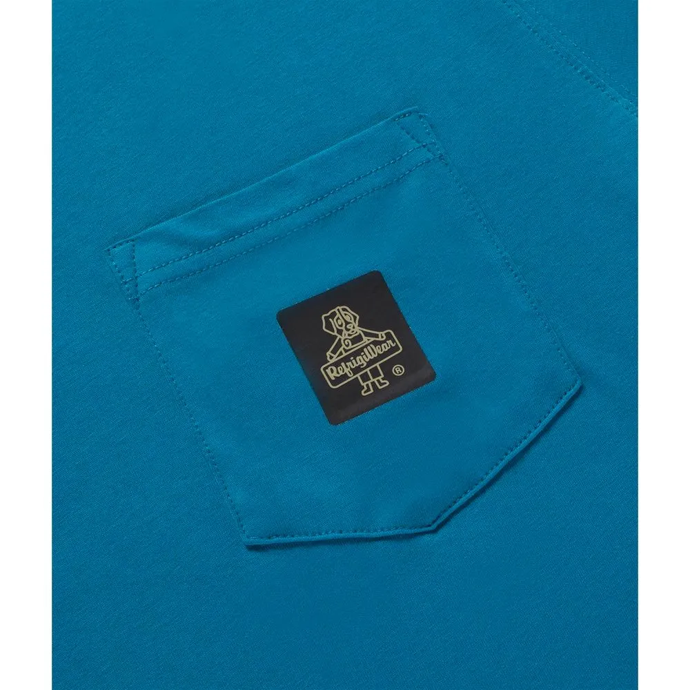 Chic Light Blue Cotton Tee with Chest Logo sold by Louxly product image thumbnail 3