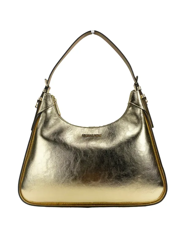 Wilma Large Smooth Leather Chain Shoulder Bag Purse Gold made by Michael Kors