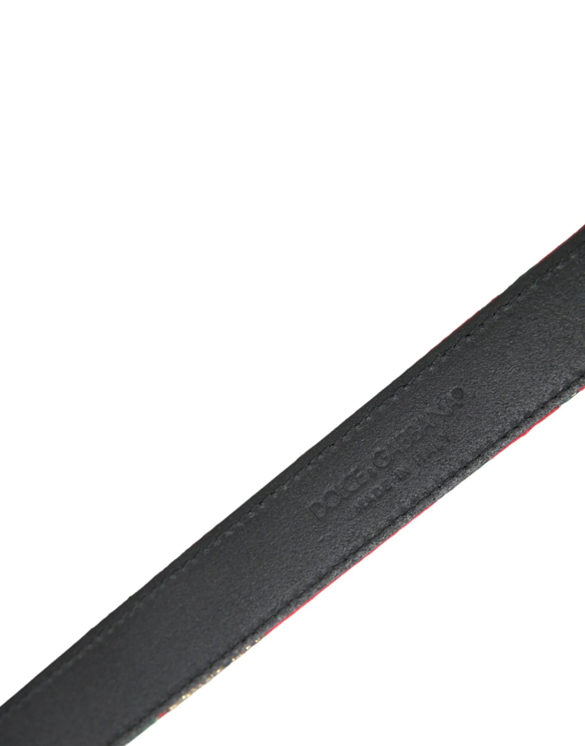 Red Leather Jacquard Silver Metal Buckle Belt sold by Louxly product image thumbnail 5