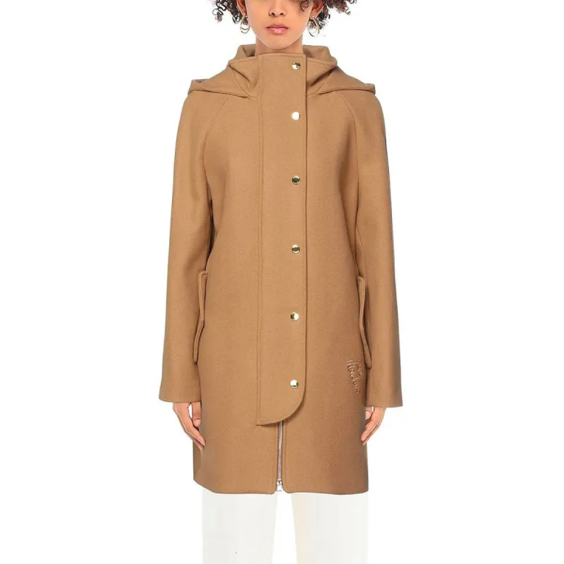 Brown Wool Women Coat sold by Louxly