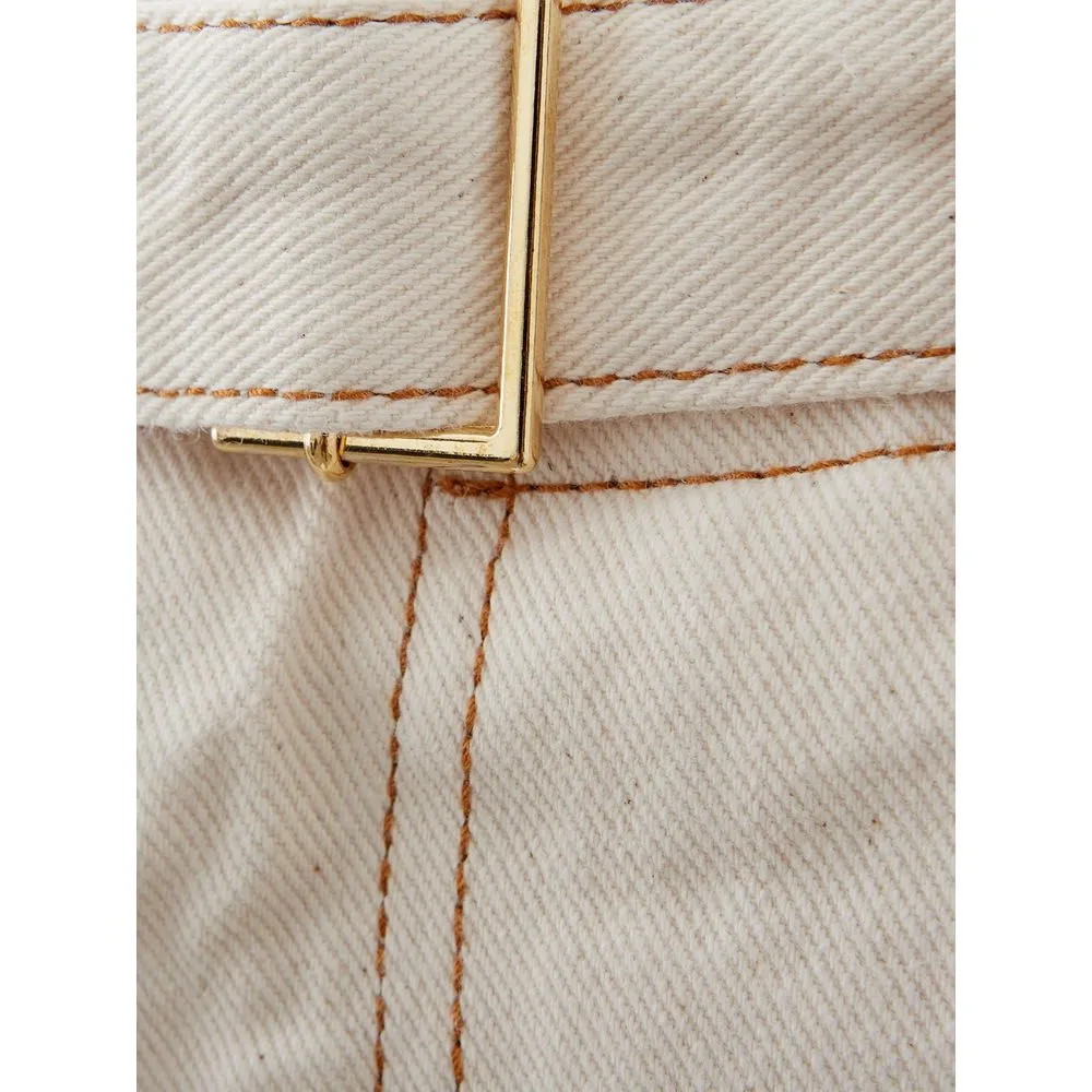 Beige Cotton Chic Trousers sold by Louxly product image thumbnail 3