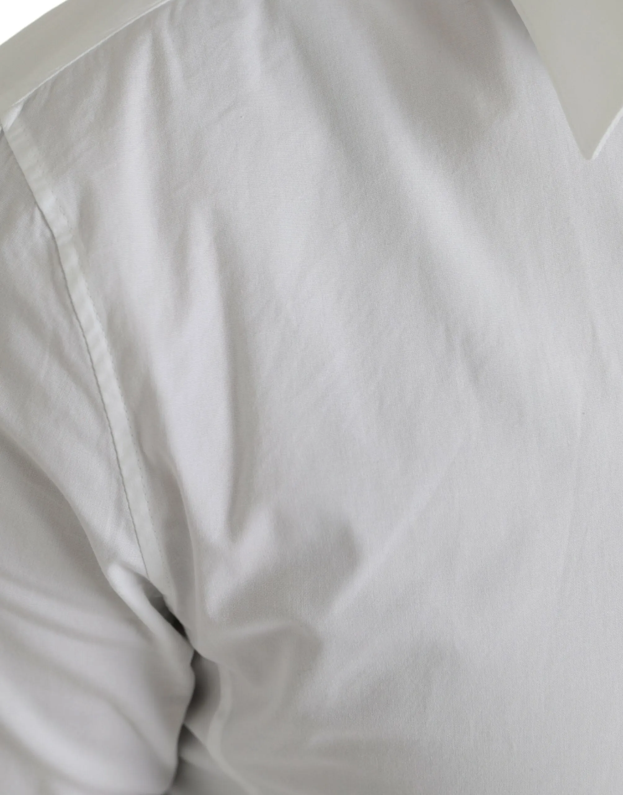 White Cotton Stretch Formal SICILIA Shirt sold by Louxly product image thumbnail 5