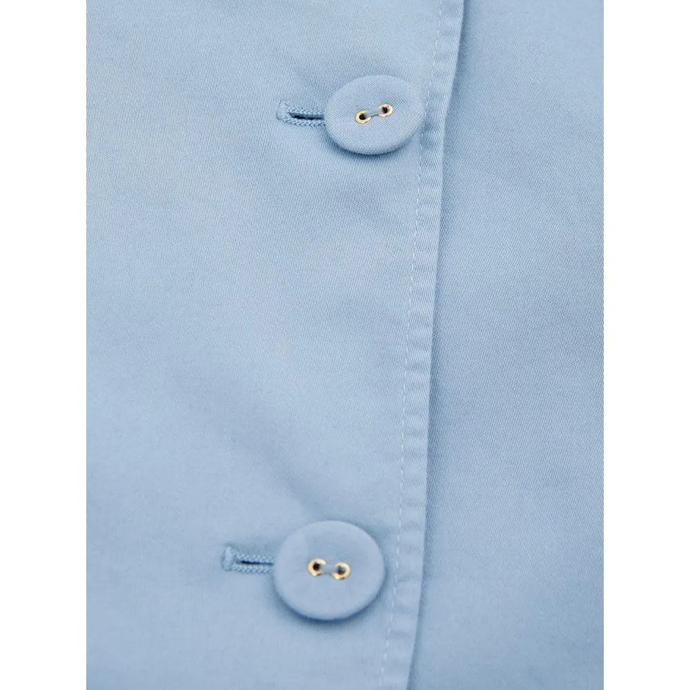 Elegant Turquoise Cotton Jacket sold by Louxly product image thumbnail 4