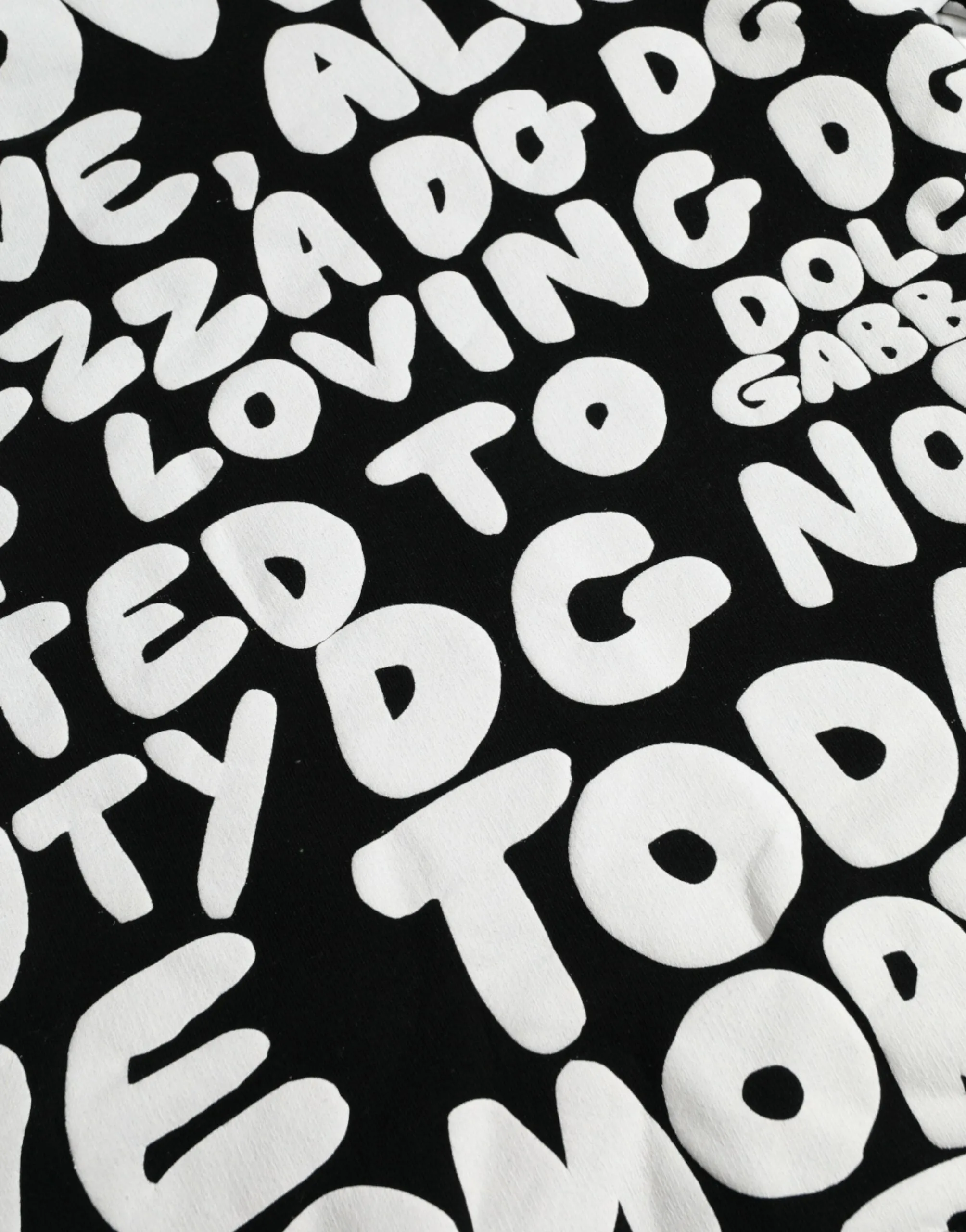 Black White Logo Print Crew Neck Sweatshirt Sweater sold by Louxly product image thumbnail 4