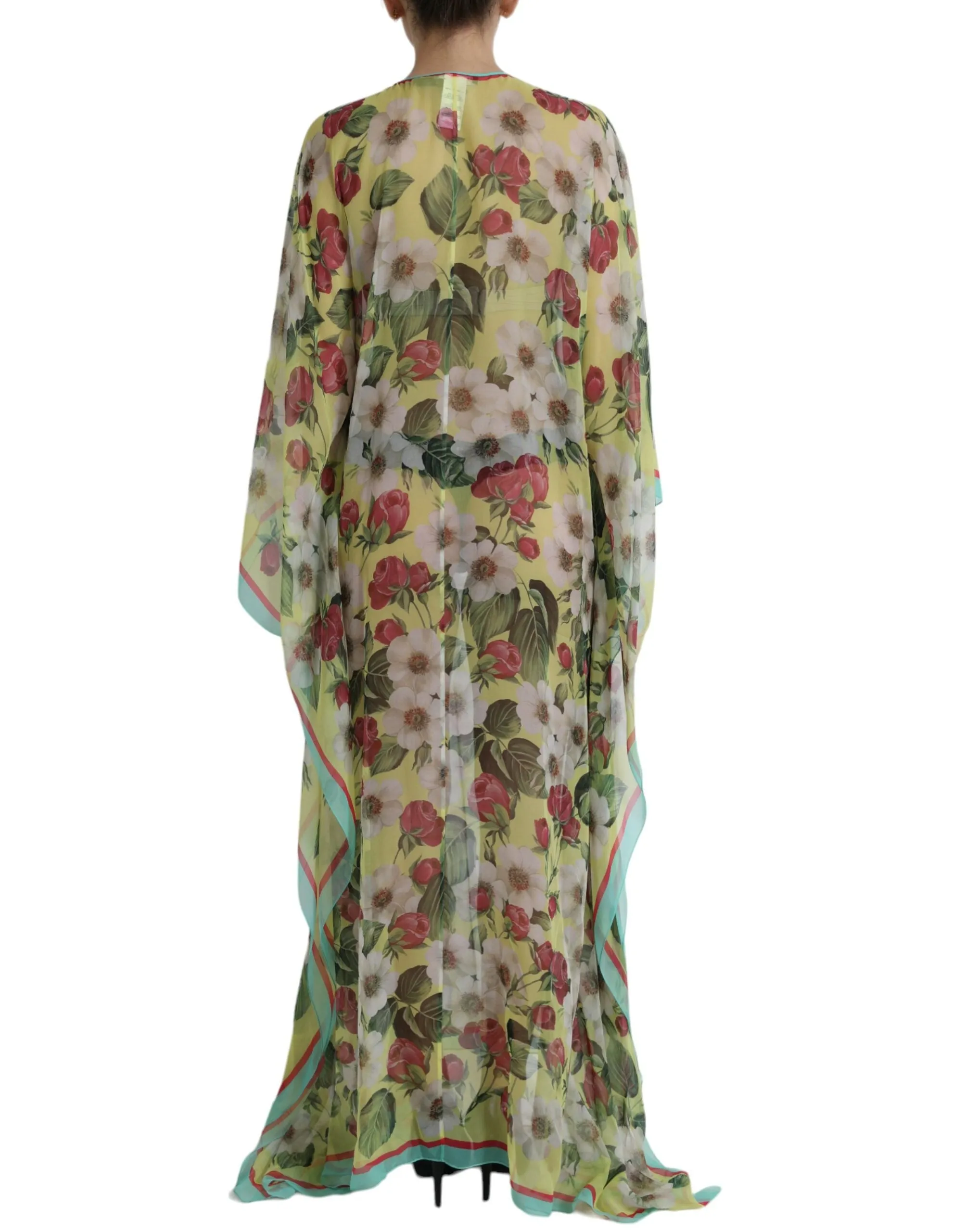 Elegant Floral Silk Maxi Dress sold by Louxly product image thumbnail 3