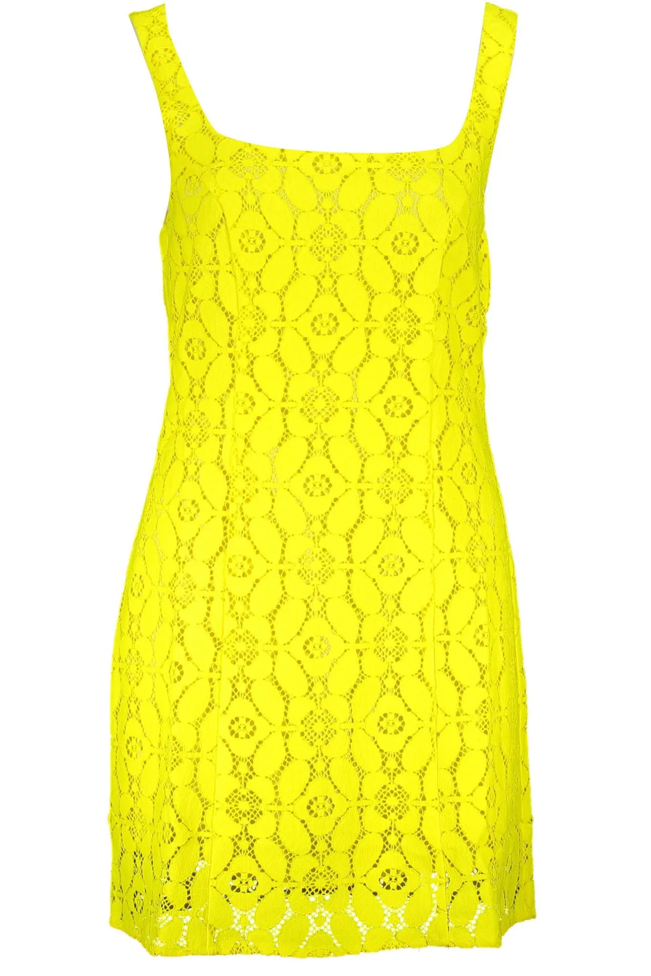 Yellow Polyester Women Sleeveless Dress sold by Louxly