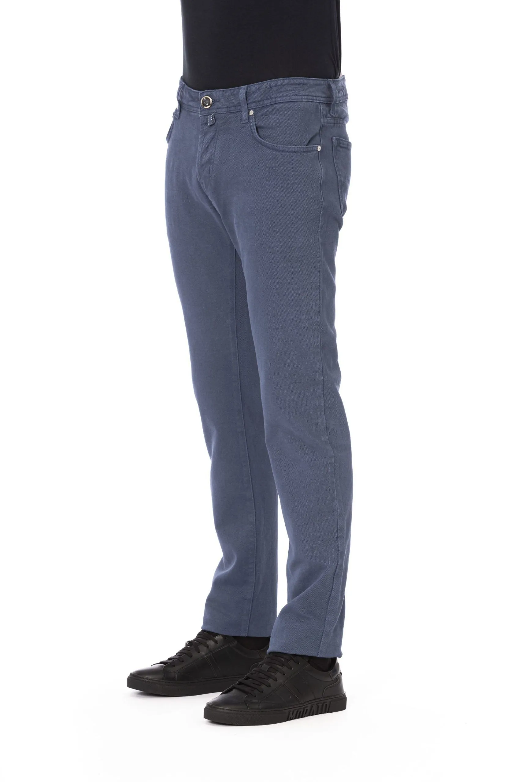 Sleek Blue Cotton Stretch Jeans sold by Louxly product image thumbnail 2