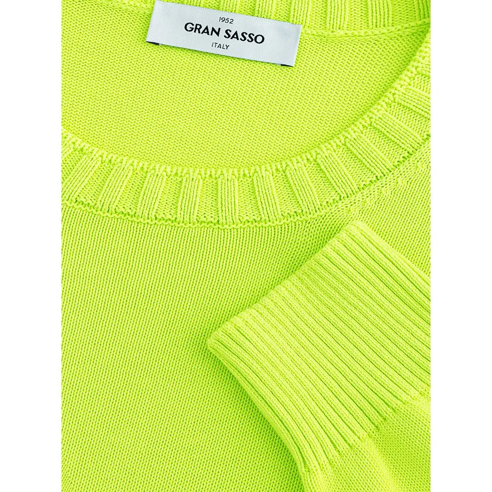 Radiant Yellow Italian Cotton Sweater for Men sold by Louxly product image thumbnail 3