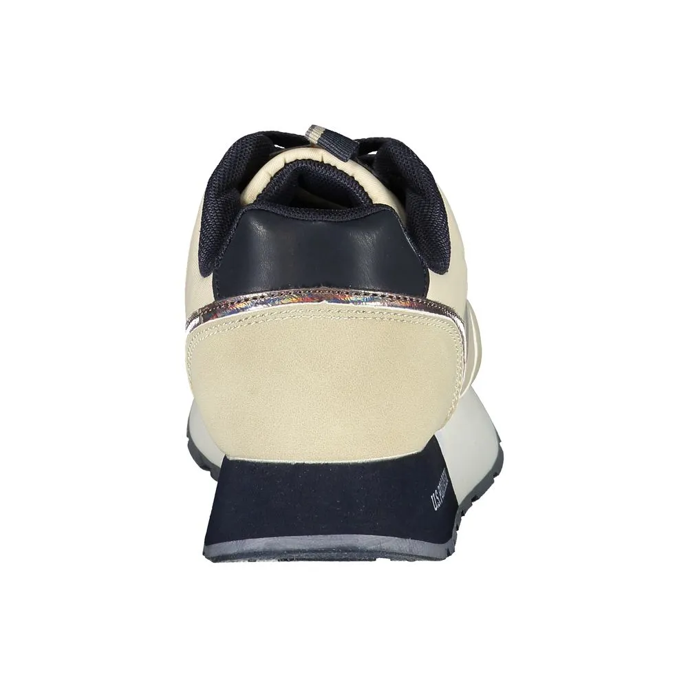 Elegant Beige Lace-Up Sneakers with Contrast Accents sold by Louxly product image thumbnail 2