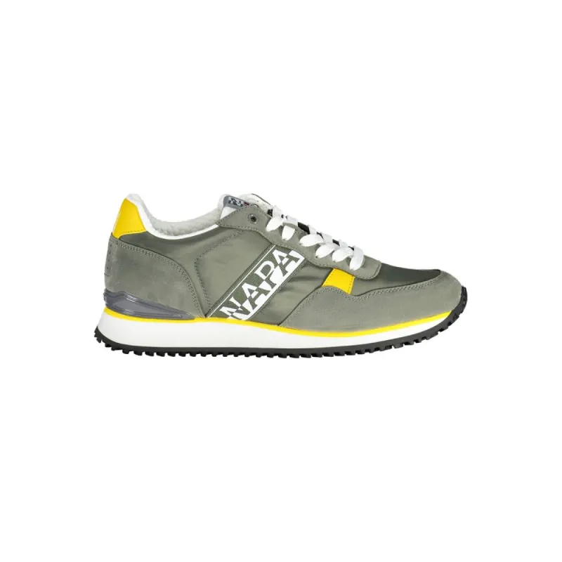 Green Polyester Men Sneaker sold by Louxly
