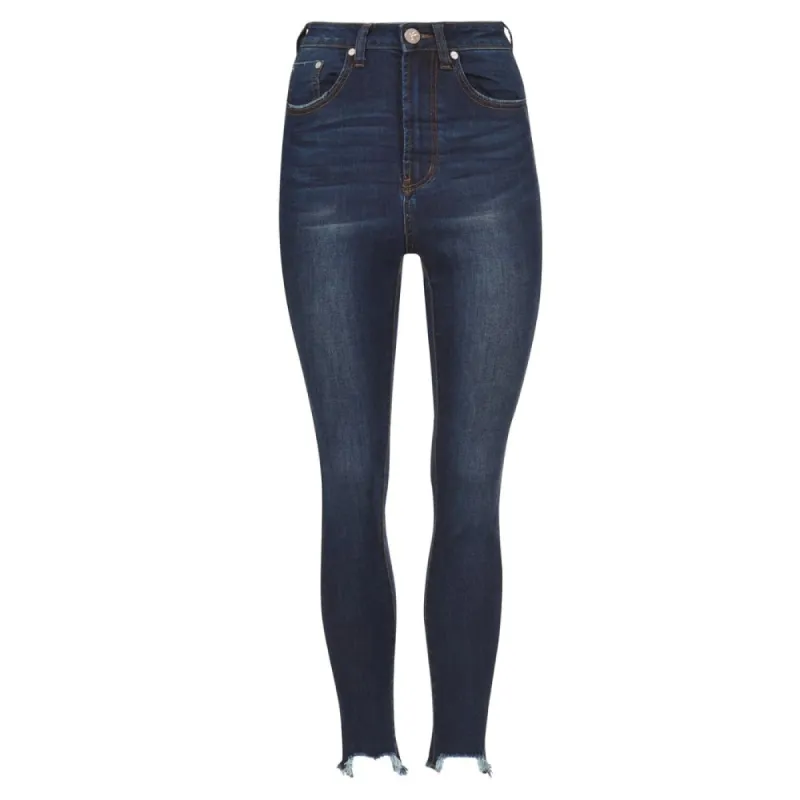 Blue Cotton Women's Skinny Jean sold by Louxly