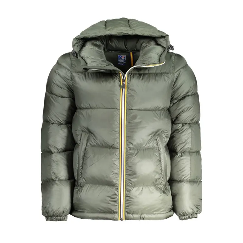 Green Polyamide Men Jacket sold by Louxly