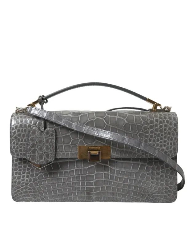 Alligator Leather Medium Shoulder Bag sold by Louxly