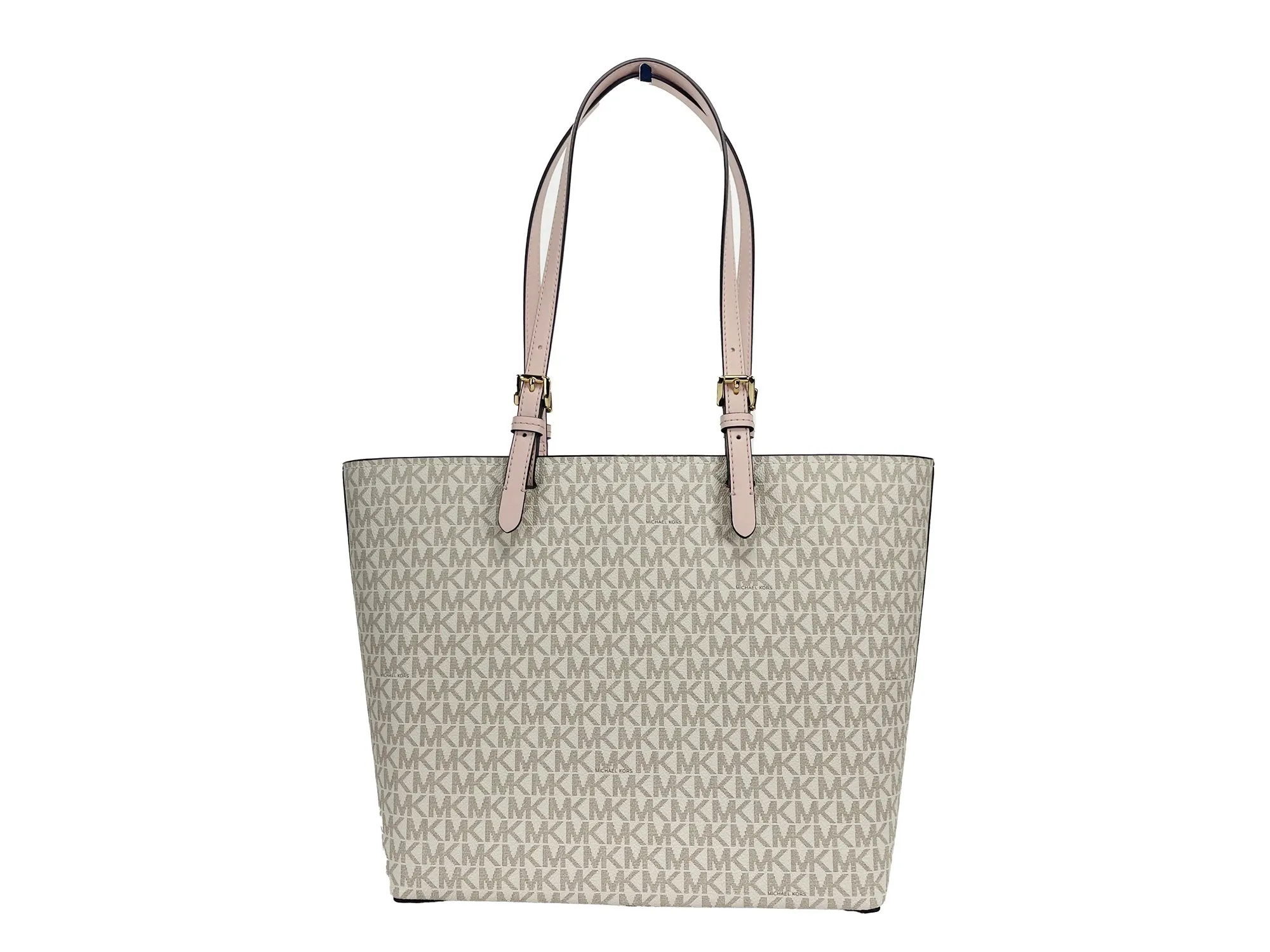 Jet Set Medium Powder Blush Signature PVC Double Pocket Tote Bag sold by Louxly product image thumbnail 2