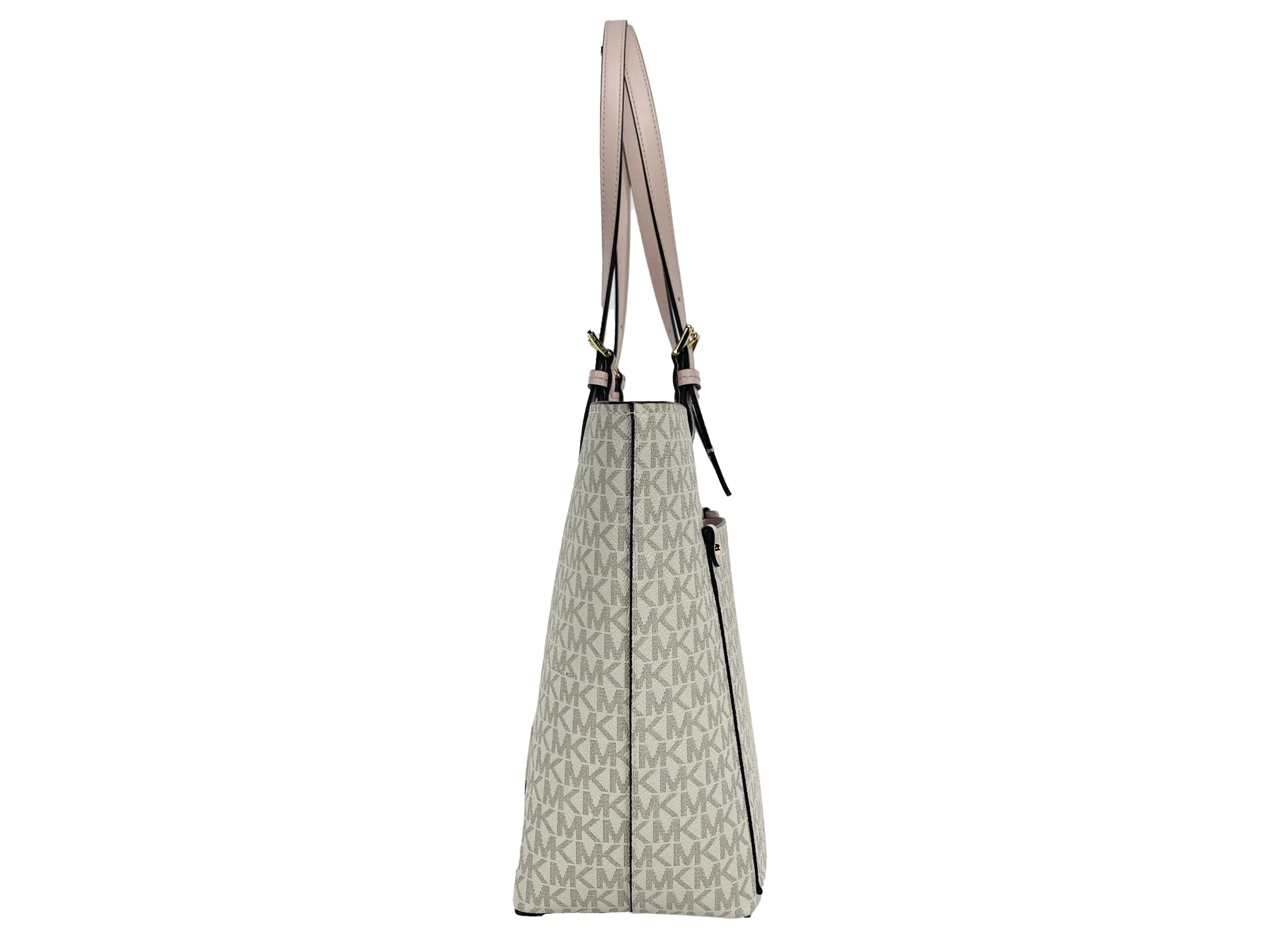 Jet Set Medium Powder Blush Signature PVC Double Pocket Tote Bag sold by Louxly product image thumbnail 3