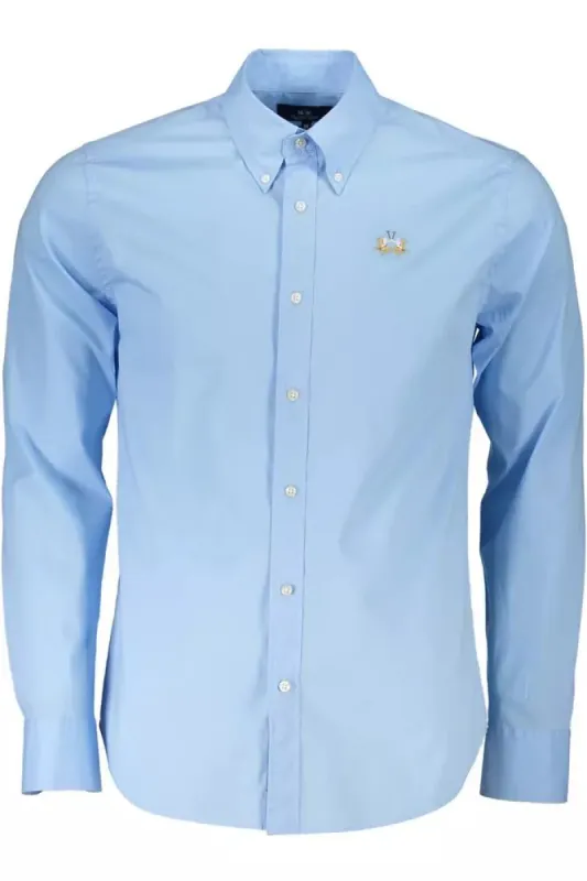 Sleek Slim Fit Button-Down Light Blue Shirt sold by Louxly