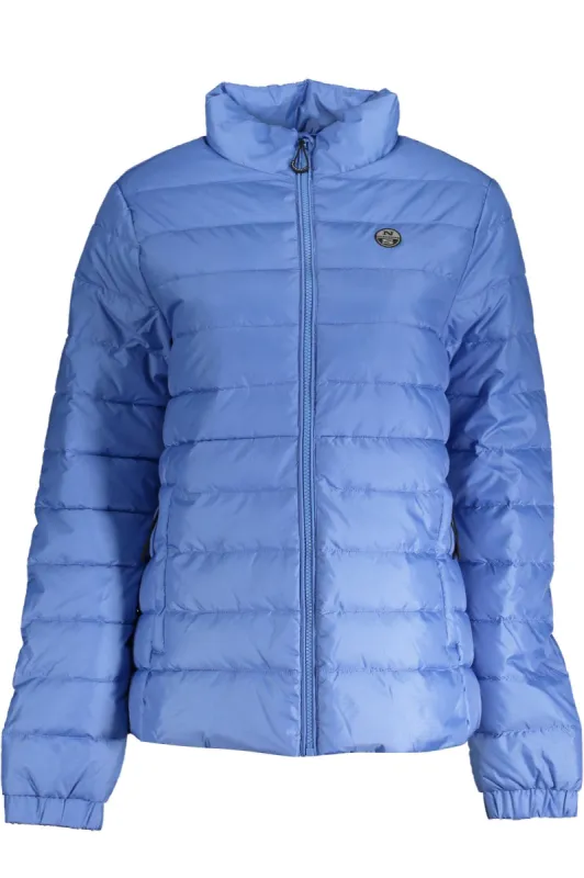 Light Blue Polyester Women Jacket sold by Louxly