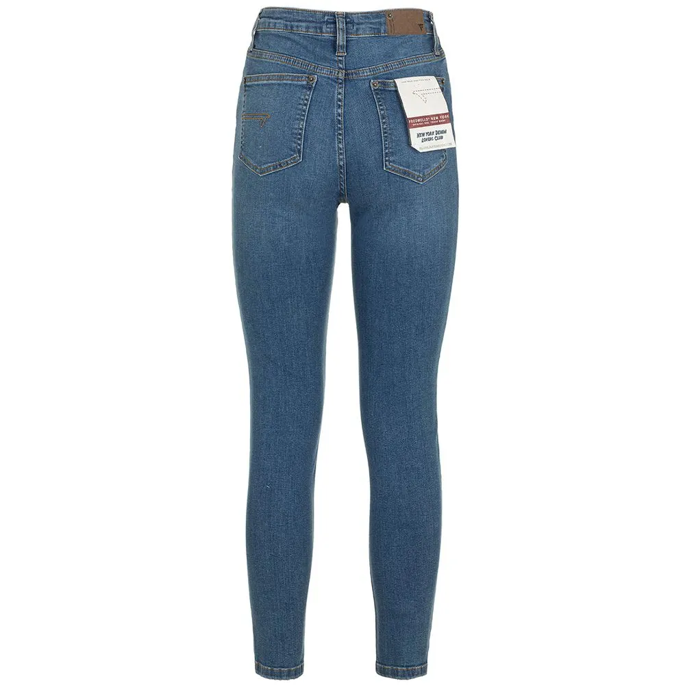 Chic Medium Blue Skinny Jeans for Women sold by Louxly product image thumbnail 2