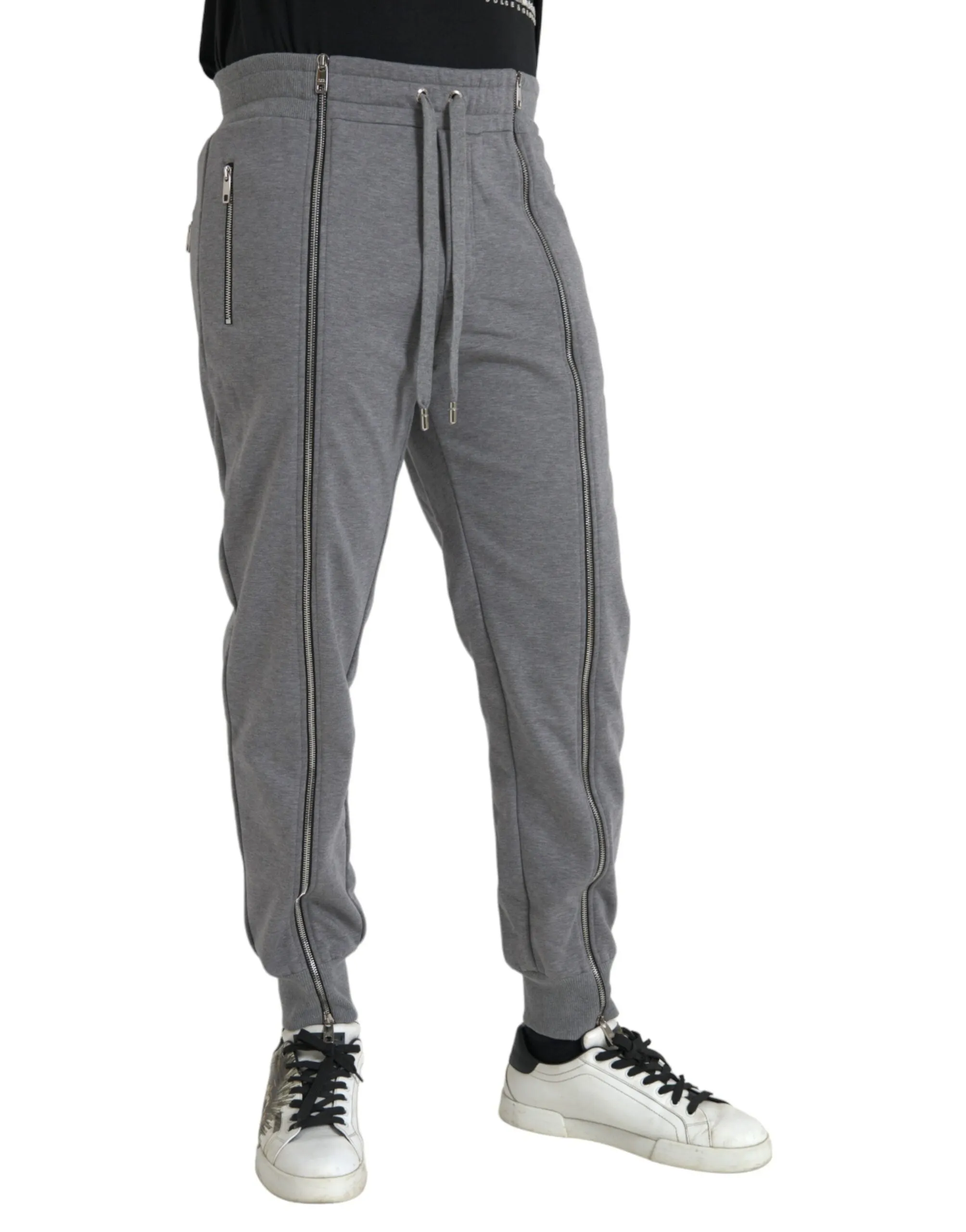 Gray Cotton Jogger Skinny Sweatpants Pants sold by Louxly product image thumbnail 2