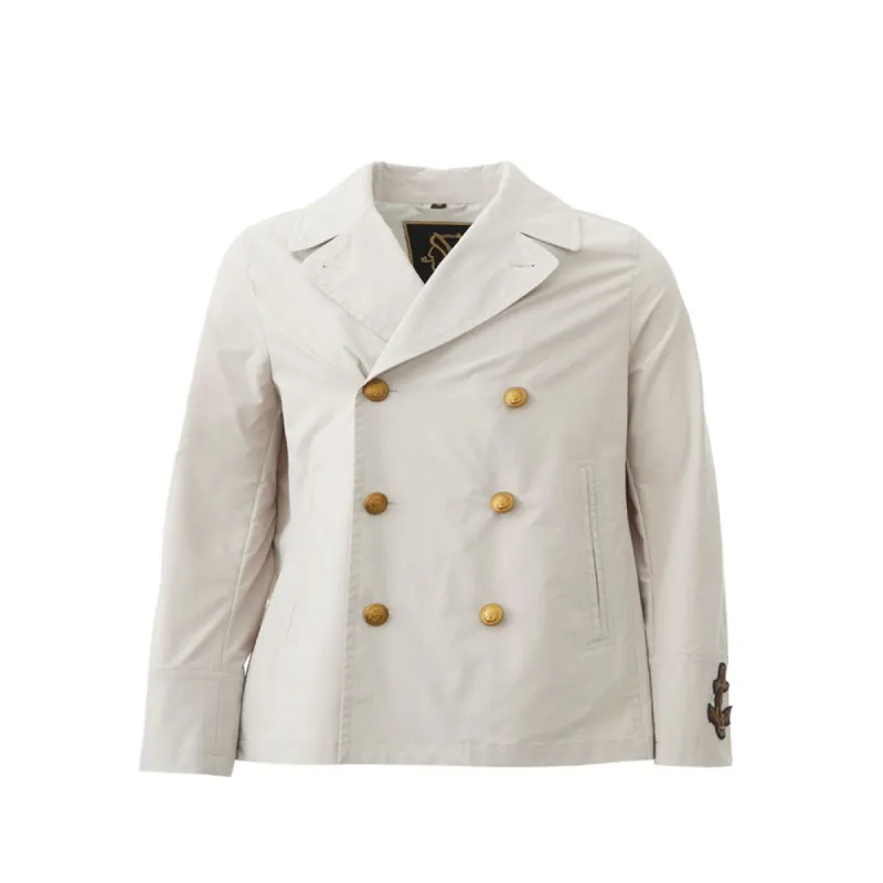 Pristine White Polyester Jacket sold by Louxly