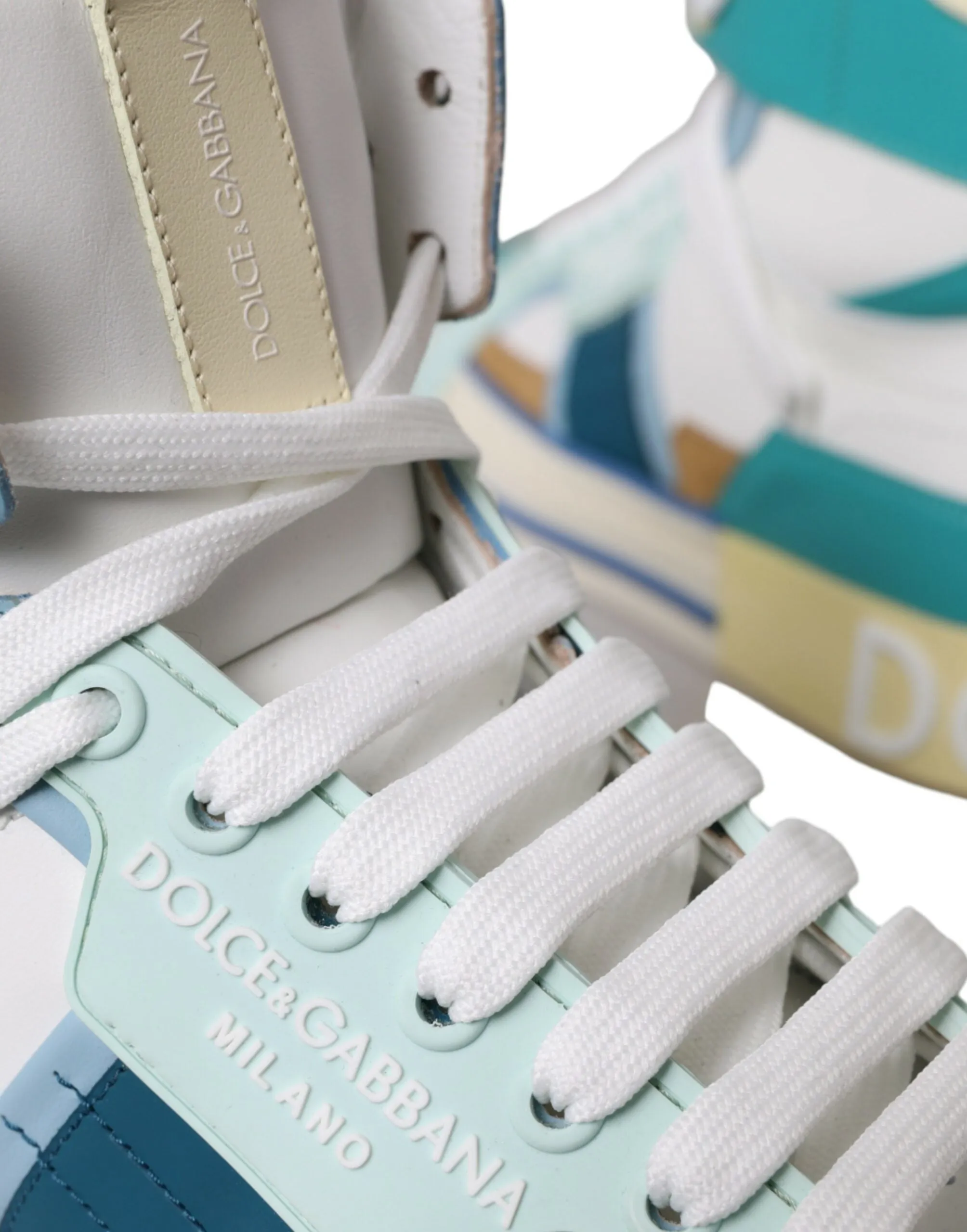 Multicolor Colorblock Leather High Top Sneakers Shoes sold by Louxly product image thumbnail 5