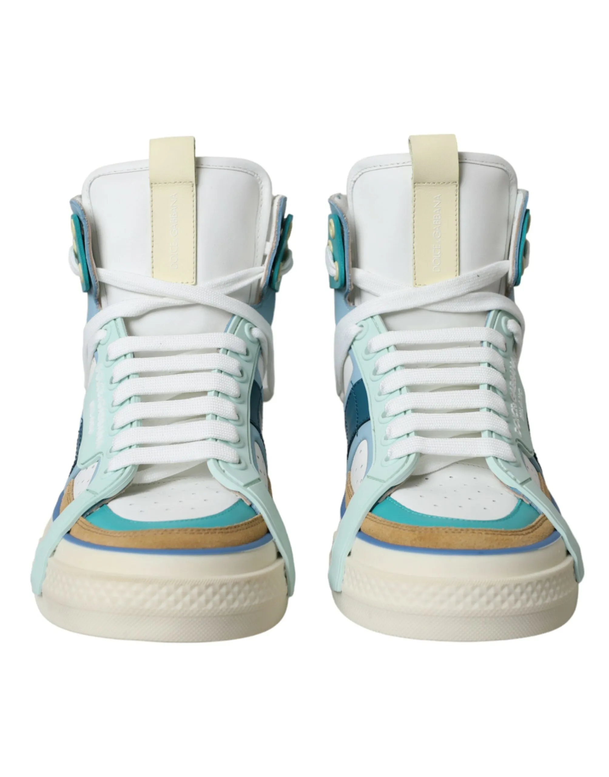 Multicolor Colorblock Leather High Top Sneakers Shoes sold by Louxly product image thumbnail 2