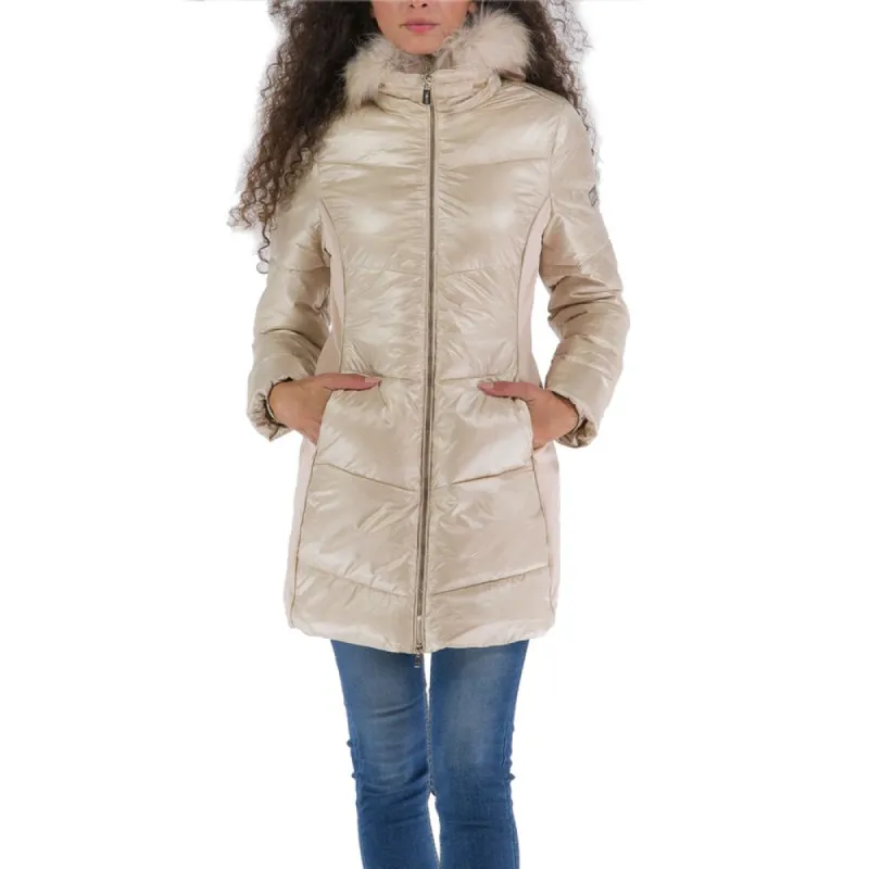 Chic Beige Padded Hooded Jacket sold by Louxly