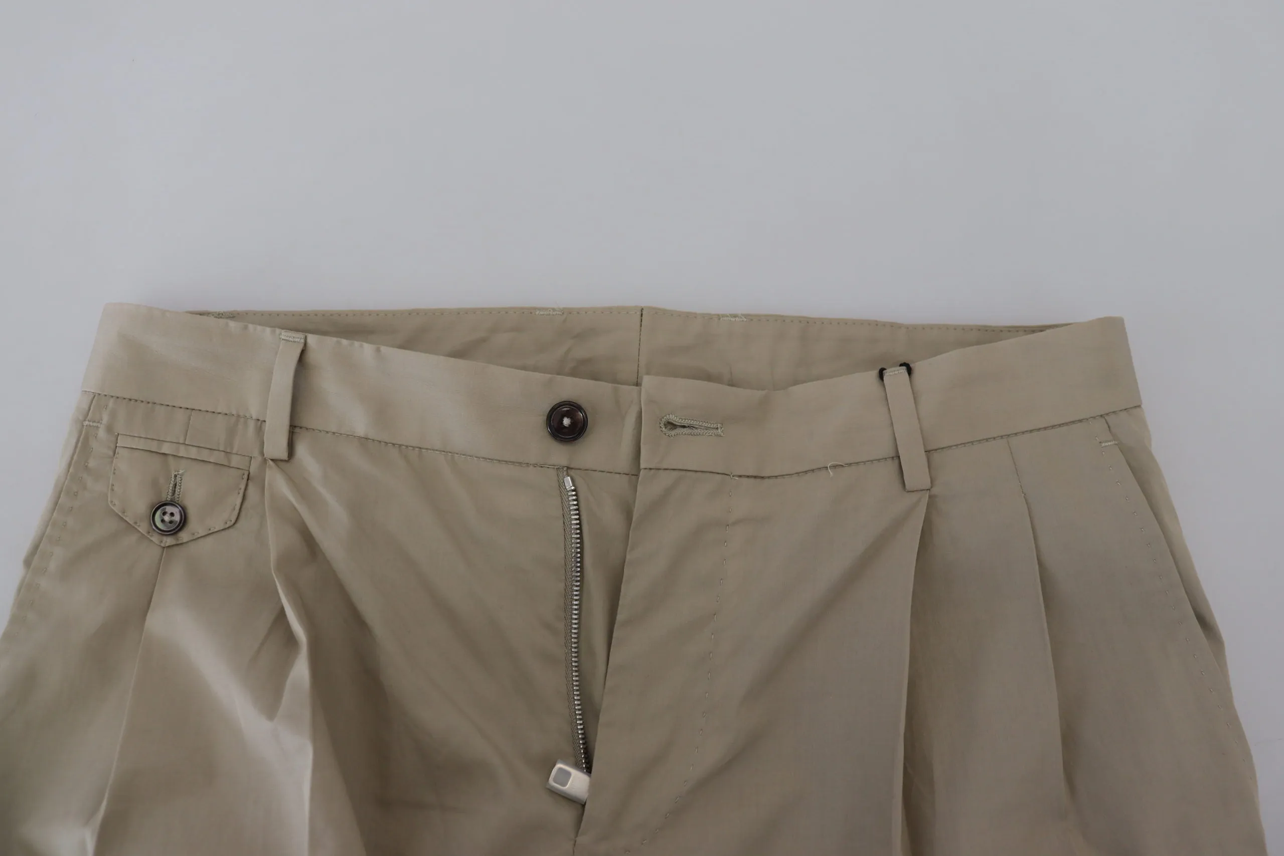 Stunning Beige Italian Cotton Trousers sold by Louxly product image thumbnail 5
