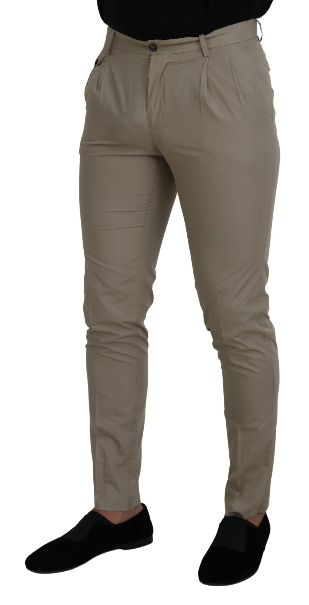 Stunning Beige Italian Cotton Trousers sold by Louxly product image thumbnail 2